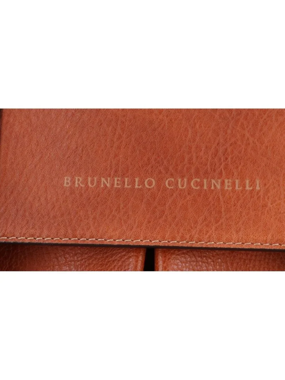 Brunello Cucinelli Gray Leather Briefcase Business